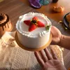 Forniture per feste 1pc 6 pollici simulato fruit mousse torte festose da centrotavola decorazione dessert shop shop shop oggetti