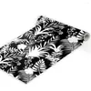 Wallpapers Black White Floral Leaf Peel And Stick Wallpaper Self Adhesive Removable Palm Leaves Contact Paper For Bedroom Walls Cabinet