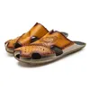 Slippers Plus Size Genuine Leather Men Beach Summer Sandals Home Outdoor Casual Walking Flip Flops Shoes