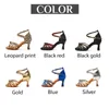 Dance Shoes DKZSYIM Women Latin Girls/Ladies Ballroom High Heeled Dancing Indoor Satin Salsa 6colors