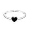 Eheringe Persönlichkeit Vintage Black Love Heart für Frauen Braut Engagement Fashion Party Schmuckgeschenke Großhandel Großhandel