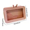 Storage Bags Clear Travel Makeup Square Cosmetic Bag Portable Pouch For Women And Girls