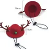 Dog Apparel Christmas Deer Antlers Hat Pet Cute Cat Headdress Ornament Dress Kitten Puppy