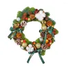 Decorative Flowers Artificial Christmas Wreath Pine Cone Tree Needle Ornament Pendant