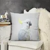 Pillow Blanc Cacatoo - Couvercle de lancer coloré pour les couvertures décoratives en marbre de canapé