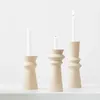 Kandelhouders NordicWhiteCeramic Candlestick Medieval Living Room Bloemarrangement Art Geometrisch ontwerp Interieurdecoratie en ornamenten