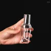 Storage Bottles 30ml Clear Glass Refillable Bottle Portable Cosmetic Packaging Mist Spray Pump Gold Silver Lid Empty Emulsion Lotion Vials