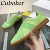 Casual Shoes Round Toe Lace Up Sneakers For Lovers Suede Patchwork Flat Women Leisure Comfort Walking Running Men