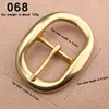 Solid Brass Belt Buckle 40mm For Men Stainless Steel Single Pin Half for Leather Craft Jeans Webbing 240401