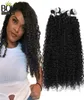 Bol Synthetic Hair Weave Jerry Curly Hair Bundles 6pcs / Lot Natural Black 70 cm Extensions de cheveux longs doux pour les femmes Utilisation quotidienne 2106156031052