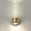 Lampa ścienna nowoczesne wnętrze oświetlenie wewnętrzne do sypialni salon lampki łazienki krystalicznie światło wystrój domu
