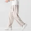 Herrbyxor corduroy män casual harem vintage harajuku stil jogger sweatpants manliga svarta byxor skräp streetwear