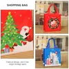 Storage Bags 12Pcs Christmas Tote Gift Bulk Reusable Grocery For Gift- 9x 8 6 Non- Woven Treat Bag Classroom Party Favor