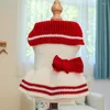 Ropa para perros Sweater Sweter Falda Pet cálida Vestido de punto para perros Catshirt Cat Sweatshirt