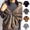 Scarves Women Faux Fur Shawl Coat Warm Elegant Women's Artificial For Formal Parties Thickened