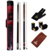 Cuesoul Combo Set von House Bar Pool Cue Sticks - 2 Cue -Sticks in 2x2 Hardpool Cue -Hülle 240403 gepackt