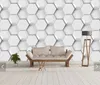 Обои 3D абстрактный геометрический белый шестигранный стена творческая бумага для спальни гостиная искусство контакт