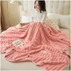 Blankets Solid Color Warm Bed Blanket Adults Children Plush Nap Air Conditioning Winter Comforter Quilt Home Decor