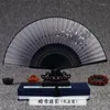 Decorative Figurines Women's Exquisite Gift Box Folding Fan For Friends Wedding Home Daily Use Manual Silk Bamboo Cool Summer