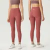 2024 Lululemeni High Waist Yoga Leggings Femmes Push-up Fiess Pantalons doux Running Elastic Hip Lift Training Trainage Sports Training Lagging Ju668