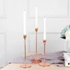 European Style Metal Candle Holders Simple Wedding Decoration Bar Party Living Room Decor Home Table Candlestick