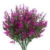 Decorative Flowers Artificial Lavender Bouquet 8pcs Nearly Natural Plant Decoration For Garden Yard Outdoor Party Background Decor