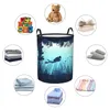 Laundry Bags Deep Sea Caveran Diver Basket Collapsible Dive Explore Clothes Hamper For Nursery Kids Toys Storage Bin