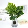 Decoratieve bloemen Simulatie Green Plant Woonkamer Home Kerstdecoratie Fake Bladeren Beam Pot Lamination 9 Vork Plastic planten