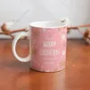 Canecas Golden Snowflakes Caneca Feliz Christmas Coffee Ceerâmica Copo Drink