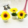 Decorative Flowers Artificial Sunflower Bonsai Plants Fake Flower Potted Desk Living Room Ornaments Home Decoration