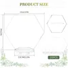 Party Decoration 20st/Kit Clear Acrylic Hexagon Blank Place Cards Stand 11cm/4.5in Table Sign Holder Namn Tag Number Wedding Decet Bankett