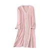 Nursing Nightwear Maternity Dress Nightgown Modal Button Pregnant Women Breastfeeding Muslim Pregnancy Pajamas Plus Size 2023 240326