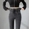 Women's Jeans Slim Fit High Waist S Pants For Woman With Pockets Blue Gray Trousers Skinny Loosefit Retro A 90s Aesthetic R Z