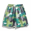 NASA CO marca shorts masculinos de camuflagem Carta Jacquard Casal Calças de cinco polegadas Praça de praia esportes soltos