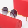 Nouveau cadre rond Lunettes de soleil Fashion Fashion Fashion Original Wood Spring Mand Mens Trend Verme Volènes polyvalents