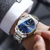 Watch Swiss Swiss Fashion Business Mouvement étanche espagnol double calendrier Night Glow Steel Band Ultra Thin Quartz