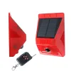Detector WolfGuard 2 In 1 Solar Alarm PIR Detector 129dB 8 LEDs Outdoor Waterproof Siren Home Security Wireless Sensor Remote Control