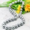 Chaînes 10 12 mm Silvercolor Gris Gris South Shel Collier Perle Bijoux Fashion Making Design Gifts For Girl Women Mabeld Ornement