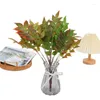 Dekorative Blumen 47 cm Künstliche Pflanzen Bouquet gefälschter tropischer Baum Plastik Nandina Zweig Wirkliche Berührung Laub für Home Office Dekor
