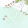 Forks Multifunctional Cute Bear Bamboo Sticks Disposable No Burr Smooth Exterior Toothpicks Cocktail Cake Decoration