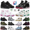 4 tränare basketskor Black Cat 4s Og Jumpman Pink Red Thunder Pine Green White Oreo Cement Unc Bred Reimagined Seafoam Jump Man Mens kvinnor Sneakers Sports Sport