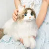 Simülasyon kedi bebek ragdoll meow çocuk kızlar doğum günü hediyesi peluş oyuncak bebek 240325