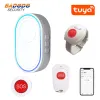 Kits Tuya APP Smart WiFi SOS Elderly Care Alarm System Emergency Panic Button Watch Bracelet