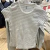 Women's T Shirts KUSAHIKI Striped Short Sleeved T-shirt For Summer Tight Fitting Korean Niche Spicy Girl Y2k Top 2024