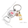 Keychains Bottle Opener Keychain Creative Keyring Key Holder Car Chain Daddy Gifts