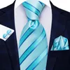Papillini ad arco hi-tie maschions a strisce blu cravatta blucciali per perdite per smoking classico seta classica tie uomo di lusso