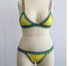 Kvinnors sexiga modedesign bikini kostym casual strand simning underkläder handgjorda stickningar sommar baddräkt 240322