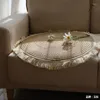 Carpets Nordic Cotton And Linen Woven Tassel Floor Mat Rope Braided Floor-to-ceiling Window Carpet Study Tea Seat Table Round