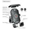 Gamepads Waterproof Torta del telefono motociclistico Wireless Carica mobile Mount Celluh Phone Mirror Caricatore USB Supporto a 360 gradi per Moto