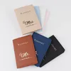 Aufbewahrungstaschen 7 Farben tragbare PU Leder -Passhalter -Reisedokumente Karten Tasche für Männer und Frauen Geschenke